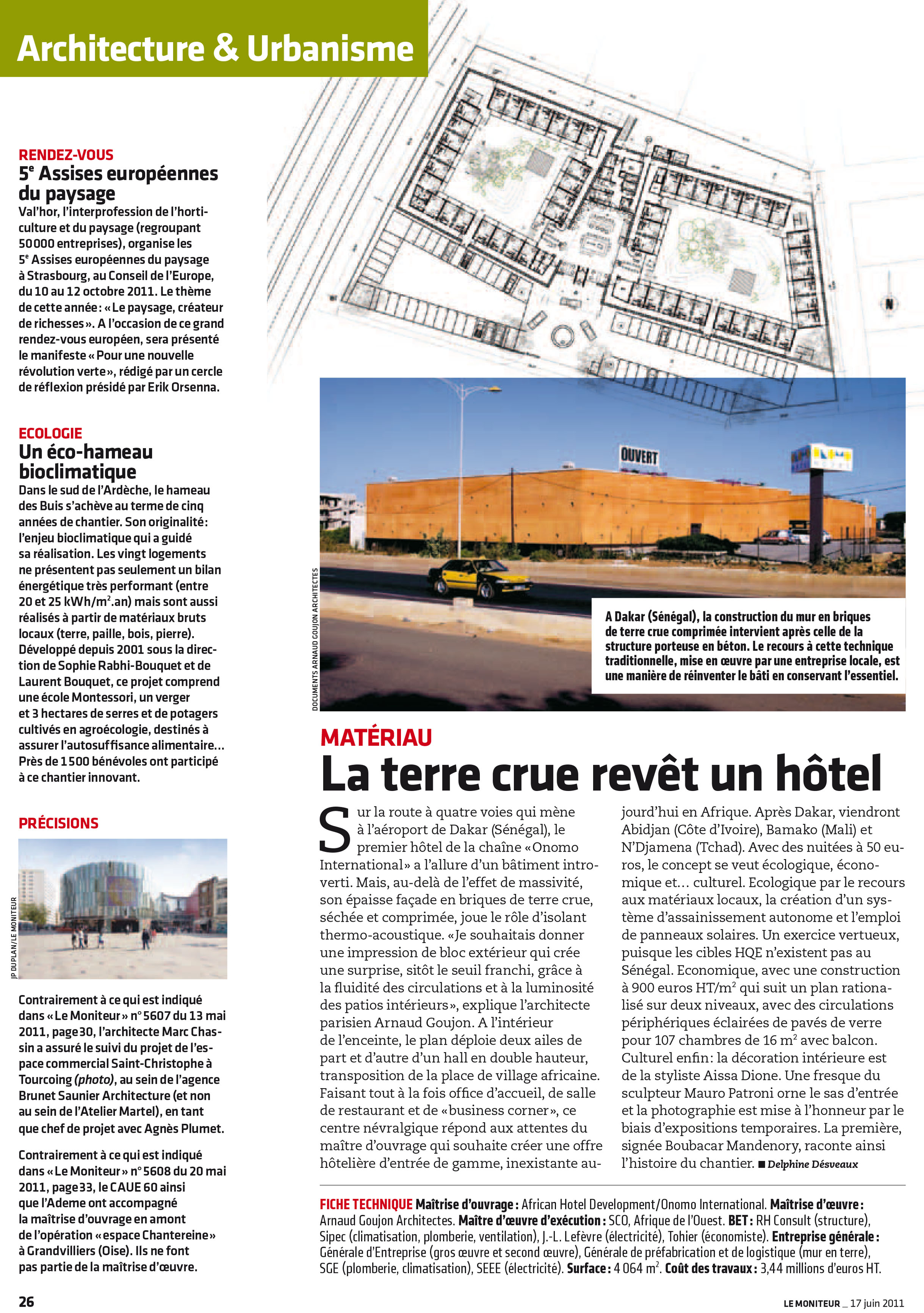 Journal Moniteur Arnaud Goujon Architectes