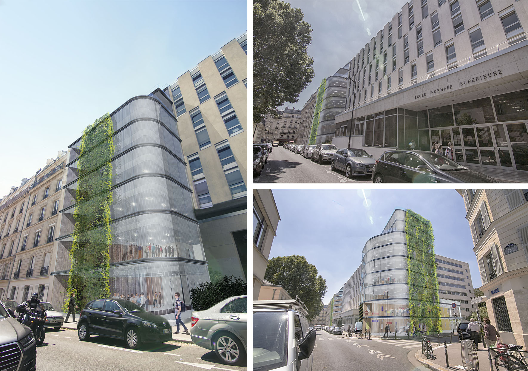 Projet Enseignement Ecole Normale Superieur Q.Bio Campus ENS PSL Paris Panthéon Arnaud Goujon Architectes