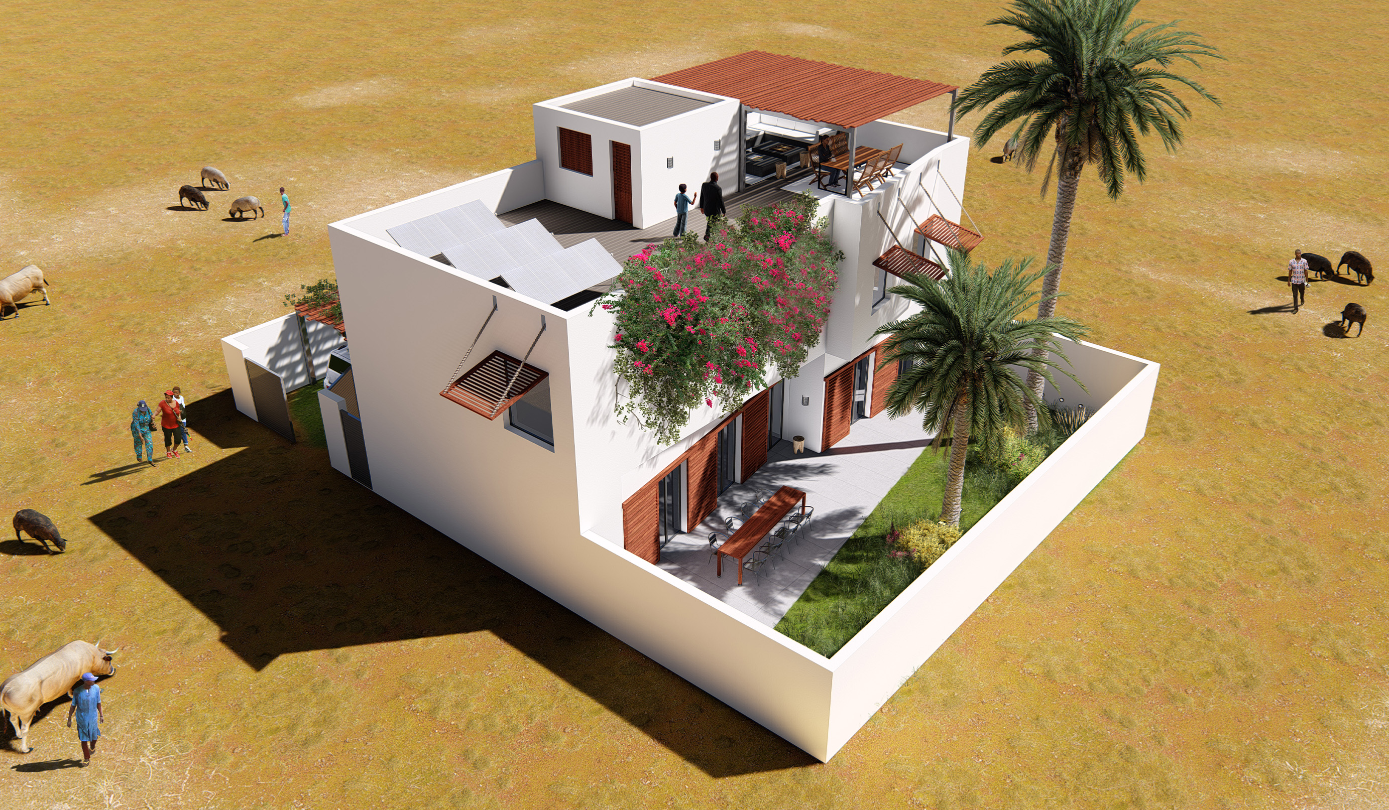 Projet Logement Sangalkam Senegal Arnaud Goujon Architectes